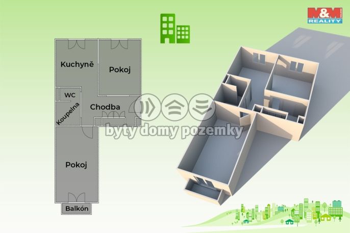 Prodej, Byt 2+1, Valašské Meziříčí