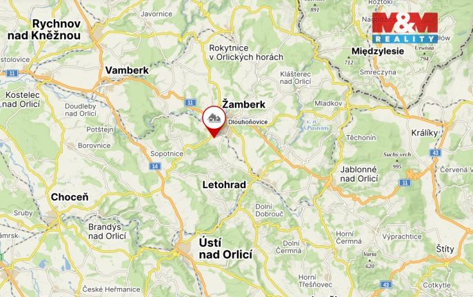 Pronájem, Byt 1+kk, Dlouhoňovice