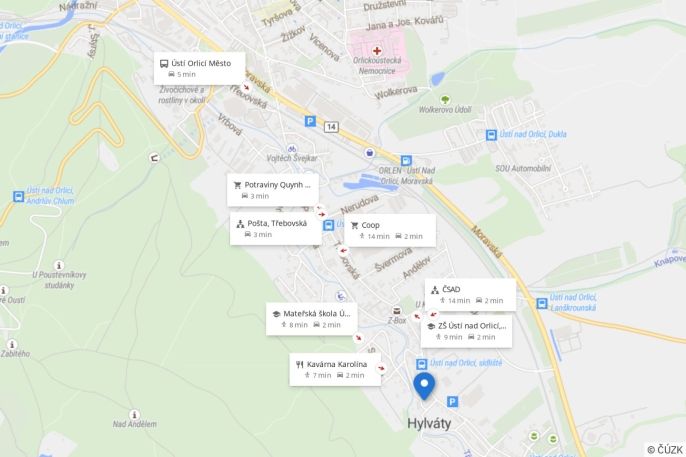 Pronájem, Byt 2+1, Ústí nad Orlicí