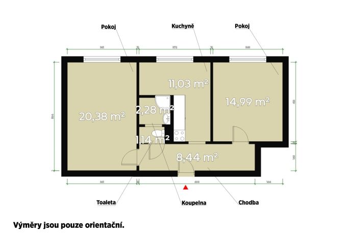 Pronájem, Byt 2+1, Plzeň