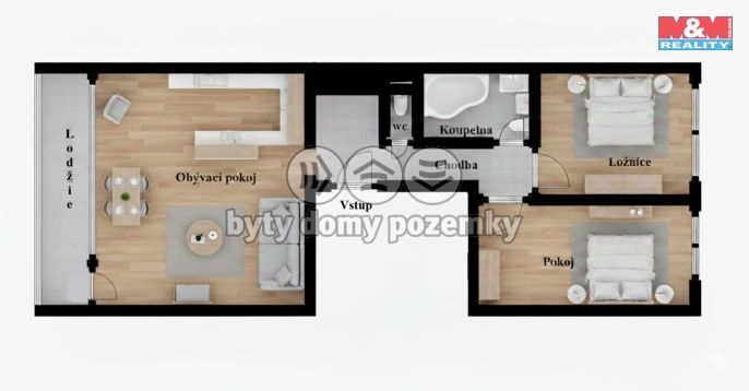 Prodej, Byt 3+kk, Praha