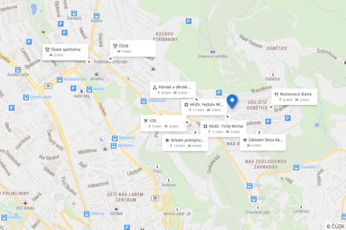 Pronájem, Byt 2+kk, Ústí nad Labem