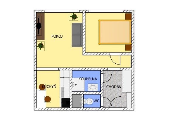 Pronájem, Byt 2+kk, Čáslav