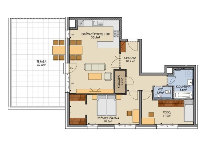 Prodej, Byt 3+kk, Praha