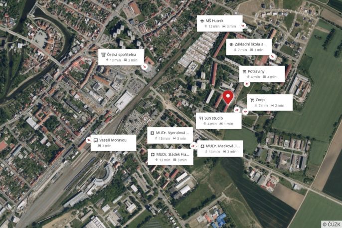 Prodej, Byt 2+kk, Veselí nad Moravou