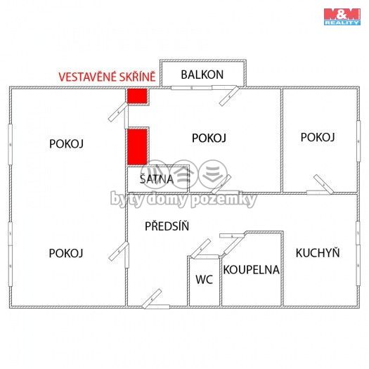 Pronájem, Byt 4+1, Chomutov