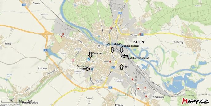 Pronájem, Byt 2+kk, Kolín