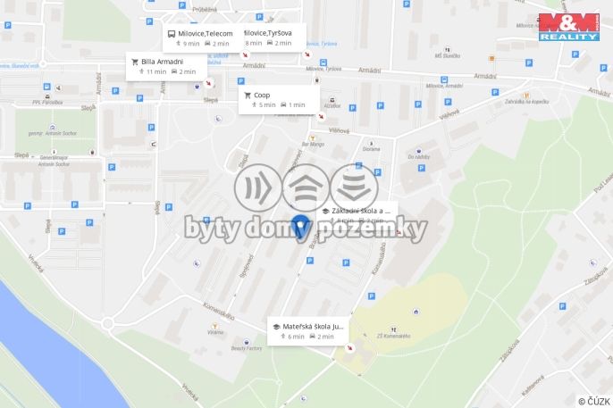 Prodej, Byt 1+1, Milovice