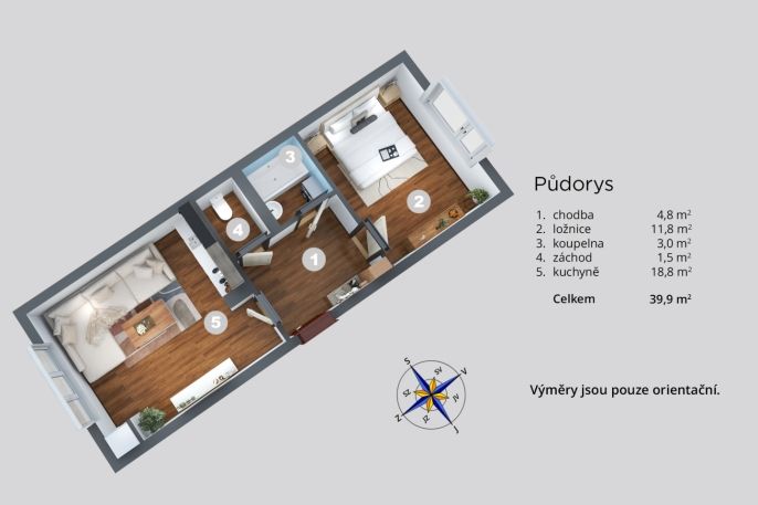 Prodej, Byt 2+kk, Benešov nad Ploučnicí