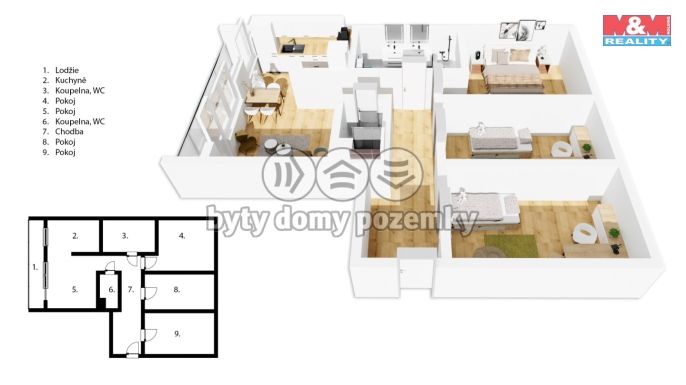 Prodej, Byt 4+kk, Nymburk