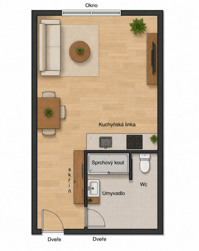 Prodej, Byt 1+kk, Ostrava