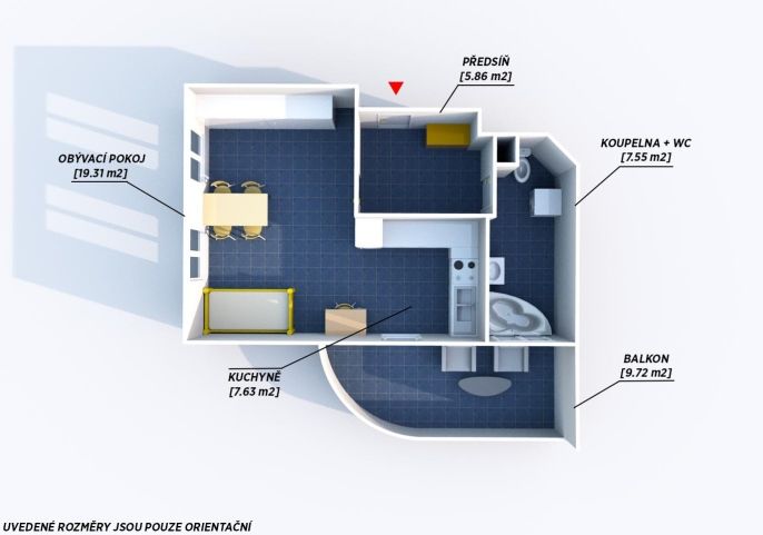 Pronájem, Byt 1+kk, Plzeň