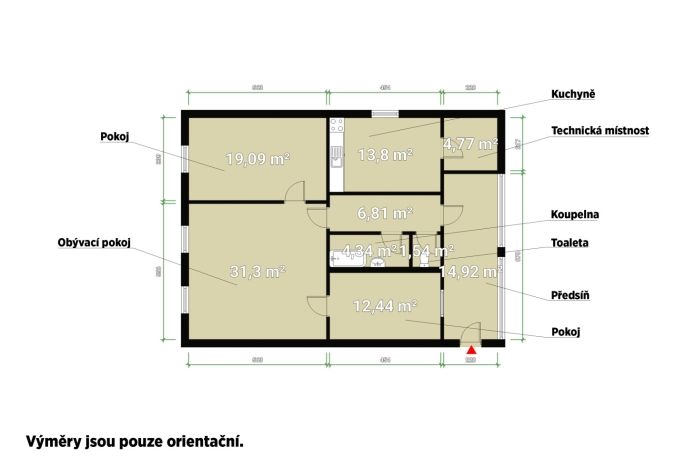 Pronájem, Byt 3+1, Chodová Planá