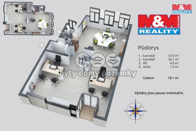 Prodej, Kancelářský prostor, Děčín