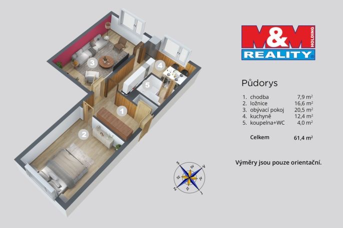 Prodej, Byt 2+1, Děčín