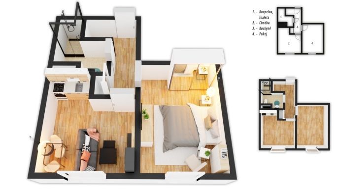 Prodej, Byt 1+1, Pardubice