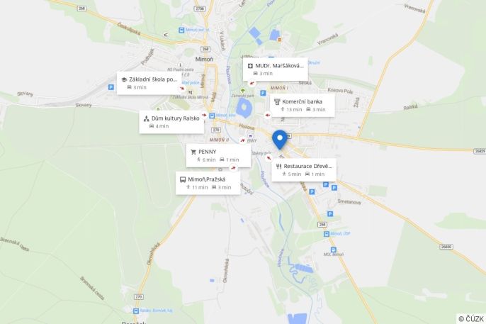Pronájem, Restaurace, stravování, Mimoň