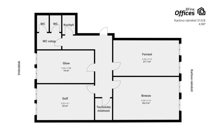 Pronájem, Obchod a služby, Praha