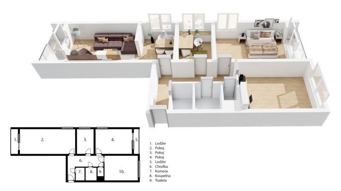 Prodej, Byt 3+1, Hradec Králové