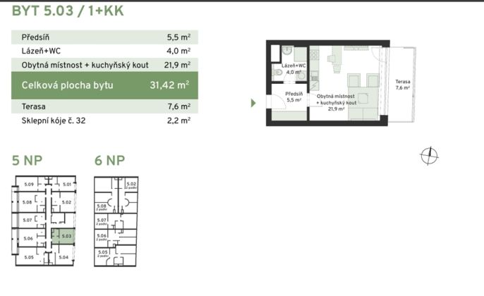 Prodej, Byt 1+kk, České Budějovice