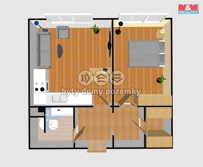 Pronájem, Byt 2+kk, Ústí nad Labem