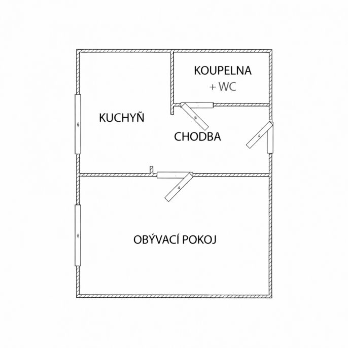 Pronájem, Byt 1+1, Český Brod