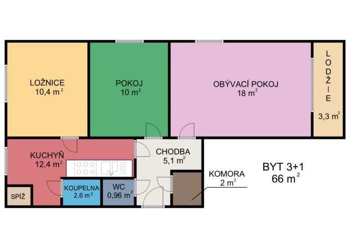 Prodej, Byt 3+1, Česká Třebová