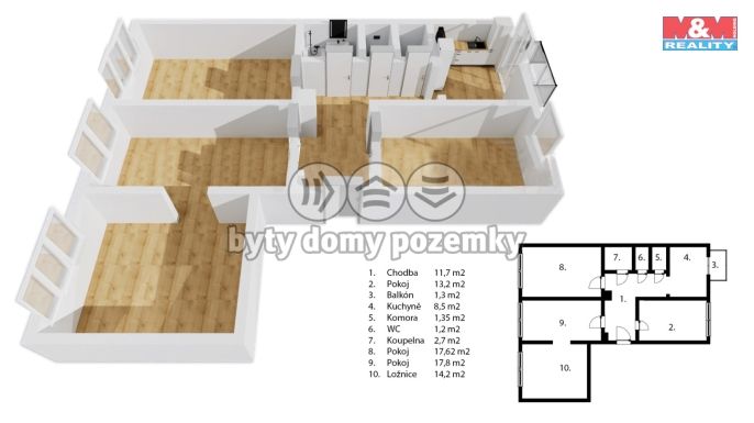 Prodej, Byt 4+1, Ústí nad Labem