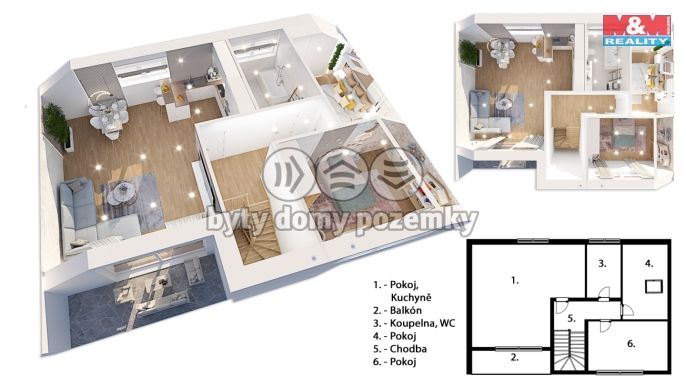 Prodej, Byt 3+kk, Králíky