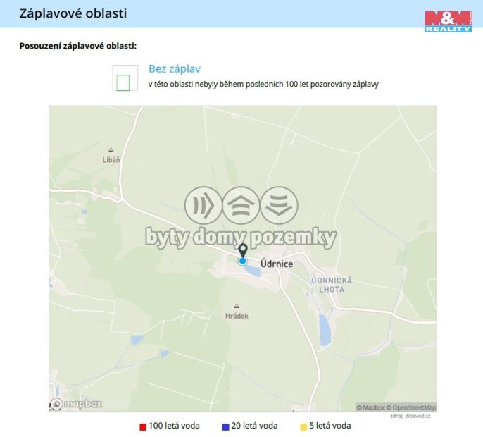 Prodej, Pozemek k bydlení, Údrnice