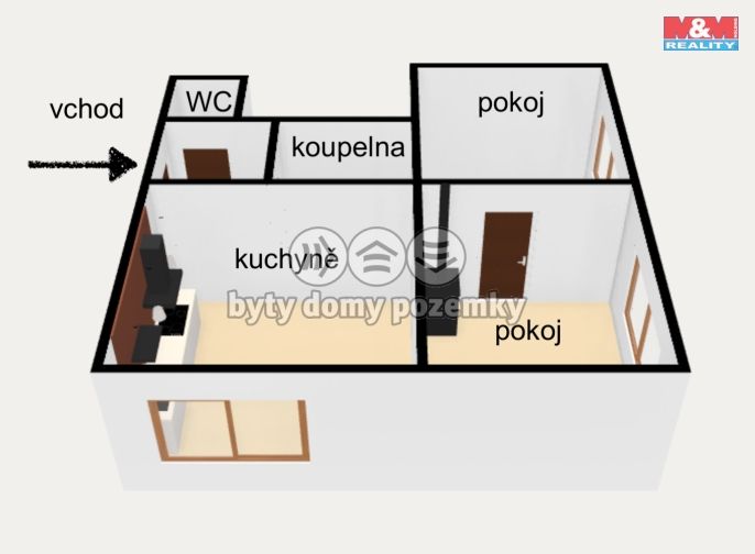 Pronájem, Byt 2+1, Letohrad
