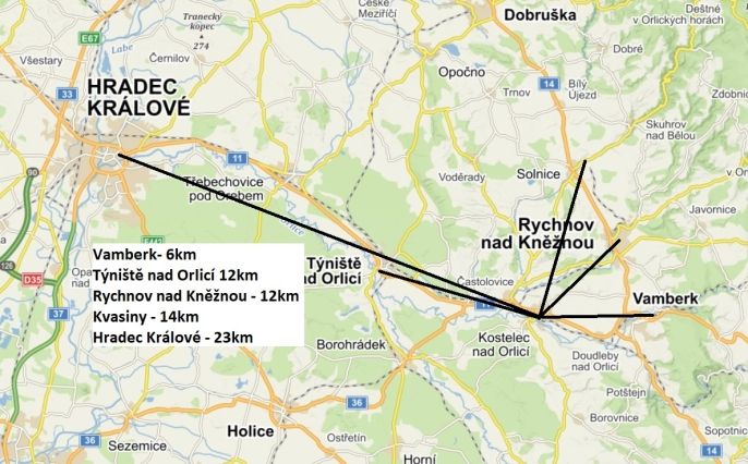 Pronájem, Byt 1+kk, Kostelec nad Orlicí