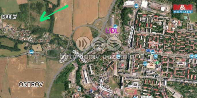 Prodej, Pozemek k bydlení, Ostrov