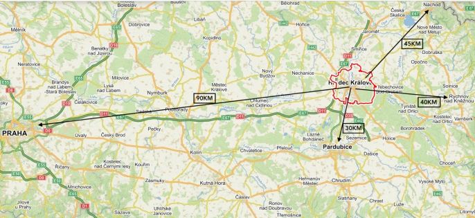 Pronájem, Byt 2+kk, Hradec Králové