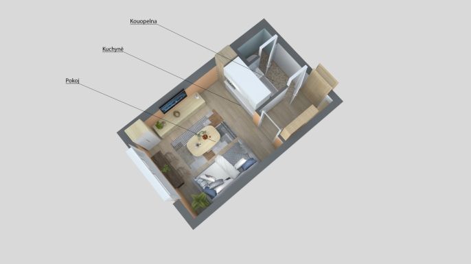 Prodej, Byt 1+kk, Děčín