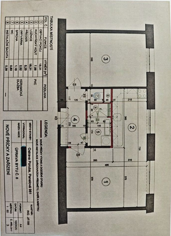 Pronájem, Byt 2+1, Ostrava