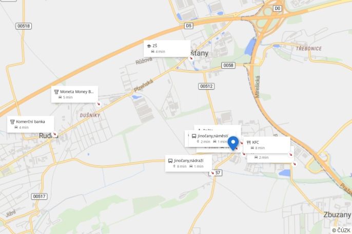 Pronájem, Byt 4+1, Jinočany