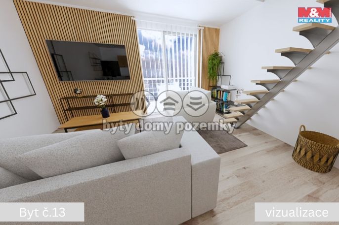 Prodej, Byt 3+kk, Žleby