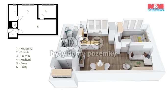 Prodej, Byt 2+kk, Hradec Králové