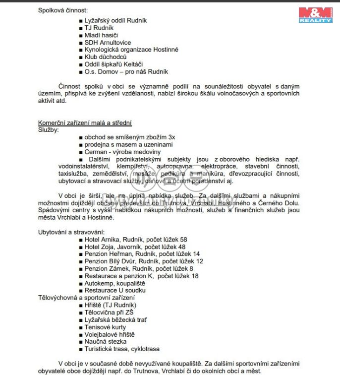 Prodej, Pozemek k bydlení, Rudník