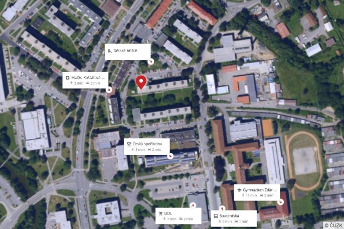 Pronájem, Byt 2+1, Žďár nad Sázavou