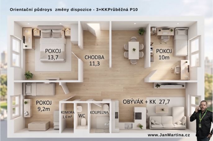 Prodej, Byt 3+1, Praha