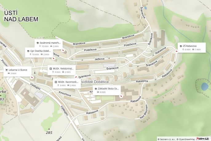 Pronájem, Byt 1+1, Ústí nad Labem