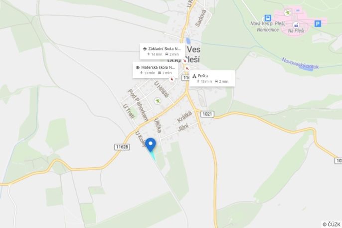 Prodej, Pozemek k bydlení, Nová Ves pod Pleší