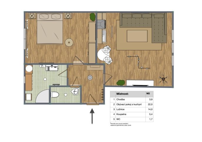 Pronájem, Byt 2+kk, Chvalovice