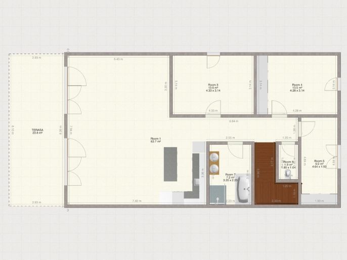 Pronájem, Byt 4+kk, Kyšice