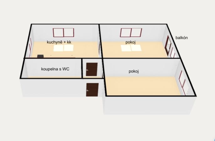 Pronájem, Byt 3+kk, Kostelec nad Orlicí