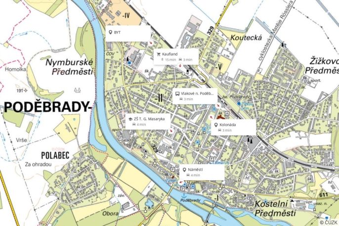 Pronájem, Byt 2+kk, Poděbrady