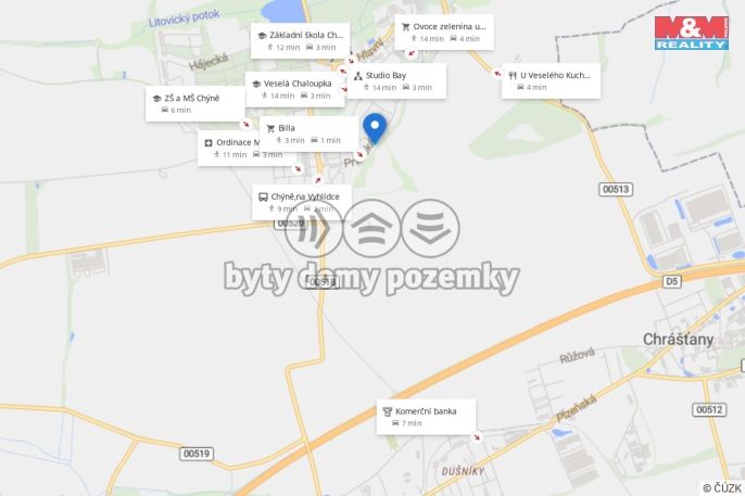 Prodej, Pozemek k bydlení, Chýně