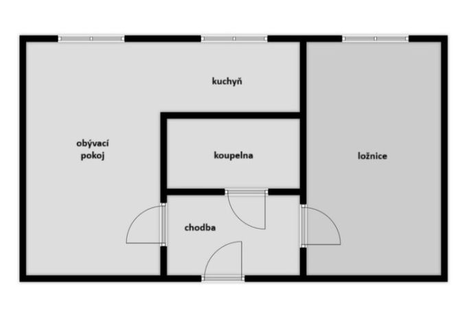 Pronájem, Byt 2+1, Chomutov